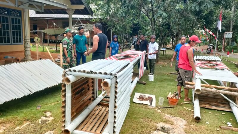 Babinsa Koramil 1008-02/Haruai-Bintang Ara Turut Berpartisipasi Memeriahkan Desa Argo Mulyo Sambut Hut Kemerdekaan Ri Ke-80