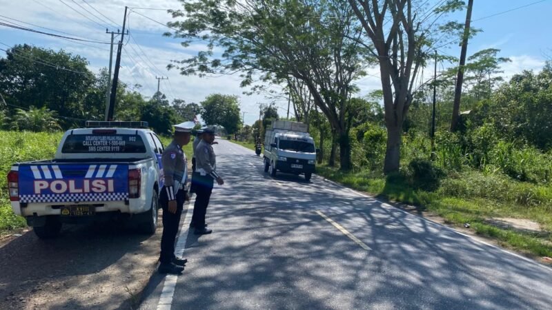 Satlantas Sigap Laksanakan Patroli Daerah Rawan Laka dan Pelanggaran
