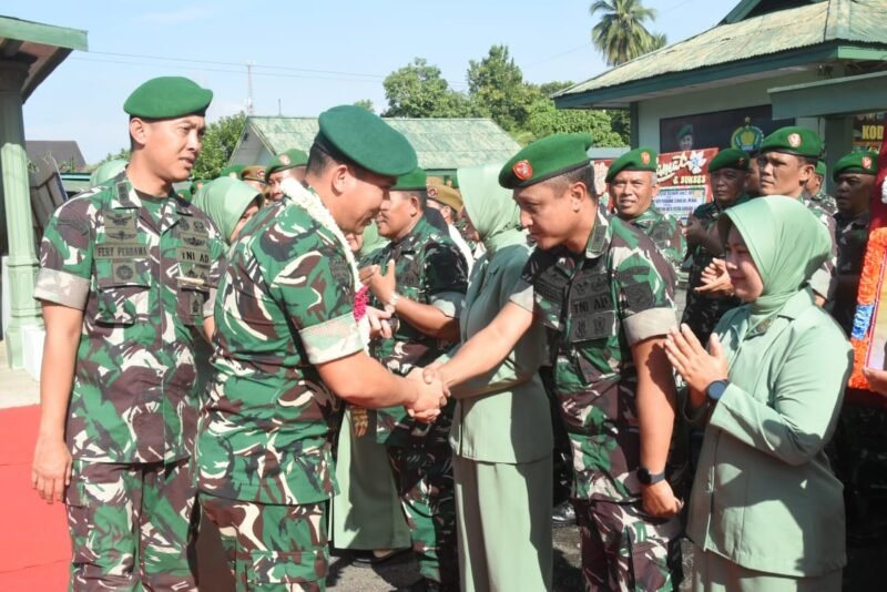 Kodim 1002/HST Sambut Dandim Baru Letkol Inf Ardiansyah Okta Putra Siregar