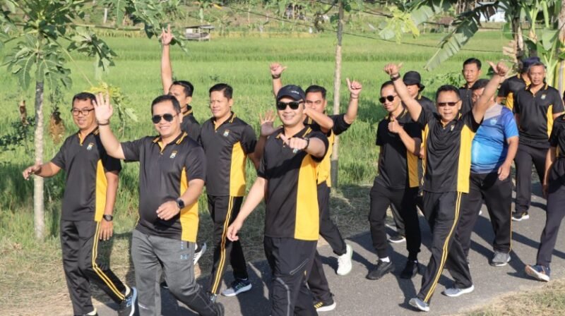 Olahraga Bersama di Goa Margo Trisno, Kapolres Nganjuk Sediakan Hadiah Sepeda Gunung