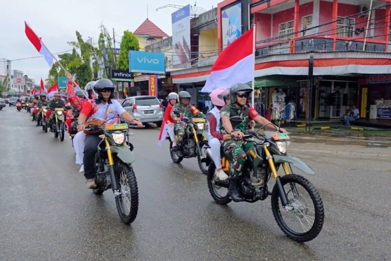 Kodim 0416/Bute Gelar Patroli Merah Putih, Kobarkan Semangat Kebangsaan dan Tebar Kepedulian Sosial
