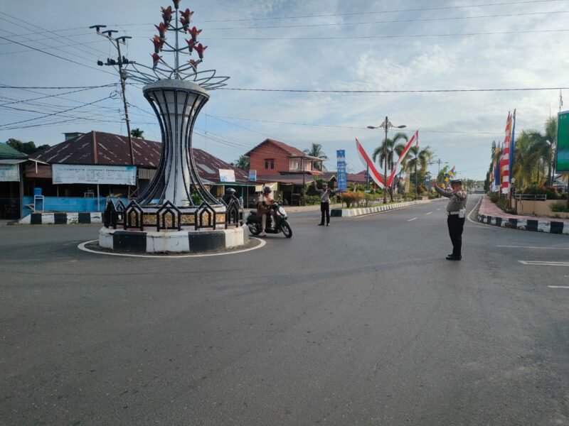 Personel Satlantas Polres Pulang Pisau Laksanakan Pengaturan Pagi
