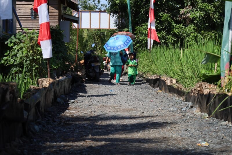 Jalan Hasil TMMD 125 Kodim 1007/Banjarmasin Sudah Dinikmati Warga Kuin Kecil