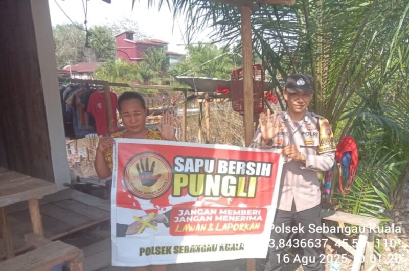 Polsek Sebangau Kuala Laksanakan Sosialisasi Saber Pungli.