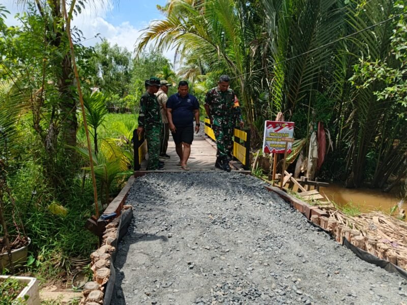 Jelang Penutupan, Dansatgas TMMD Tinjau Progres Pembangunan di Kuin Kecil