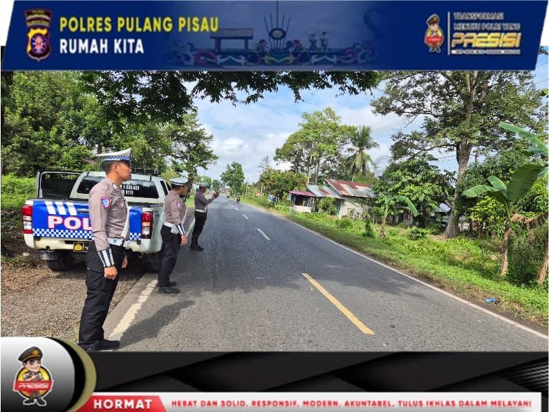 Satlantas Polres Pulang Pisau Gencarkan Patroli Kibas Bendera dan Video Situasi Arus Lalu Lintas