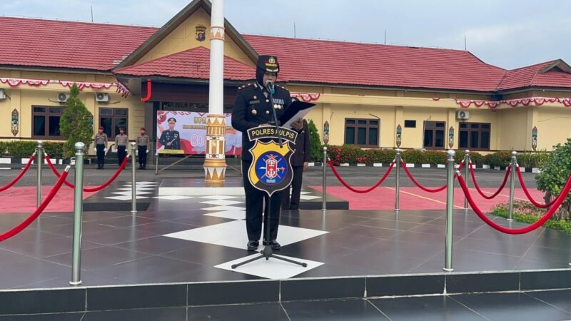 Peringatan HUT RI, Polres Pulang Pisau Teguhkan Semangat Kemerdekaan Melalui Upacara