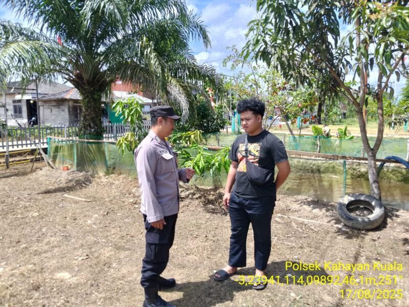 Personil Polsek Kahayan Kuala secara masif lakukan giat himbauan Stop dan Larangan bermain Judi Online.