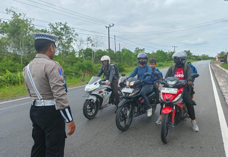 Satlantas Polres Pulang Pisau Beri Himbauan Keselamatan kepada Pengendara