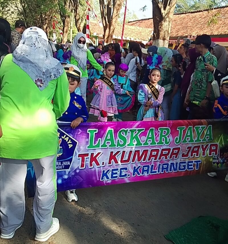 TK PAUD Kumara Jaya Semarakkan Karnaval HUT RI ke-80 di kecamatan Kalianget Edukasi Nasionalisme Sejak Dini