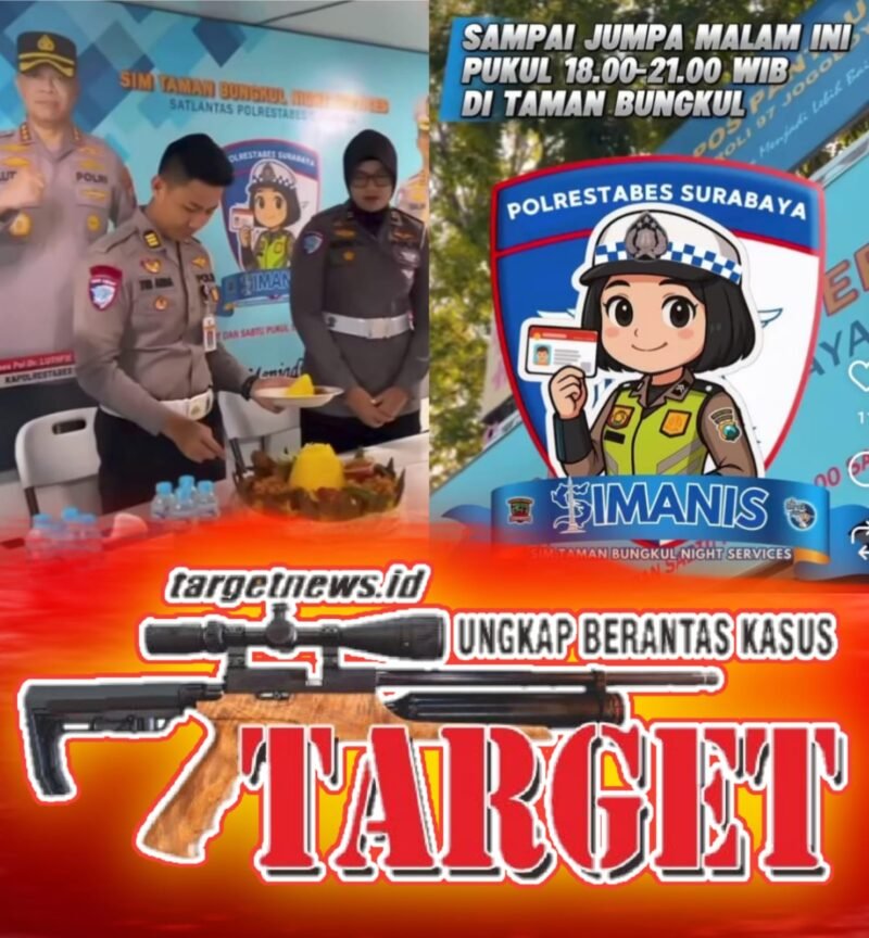 AKP Tri Arda Meidiansyah, S.TR.K, Sik Awali Potong Tumpeng Giat Launching SIManis Layanan Malam Hari Taman Bungkul