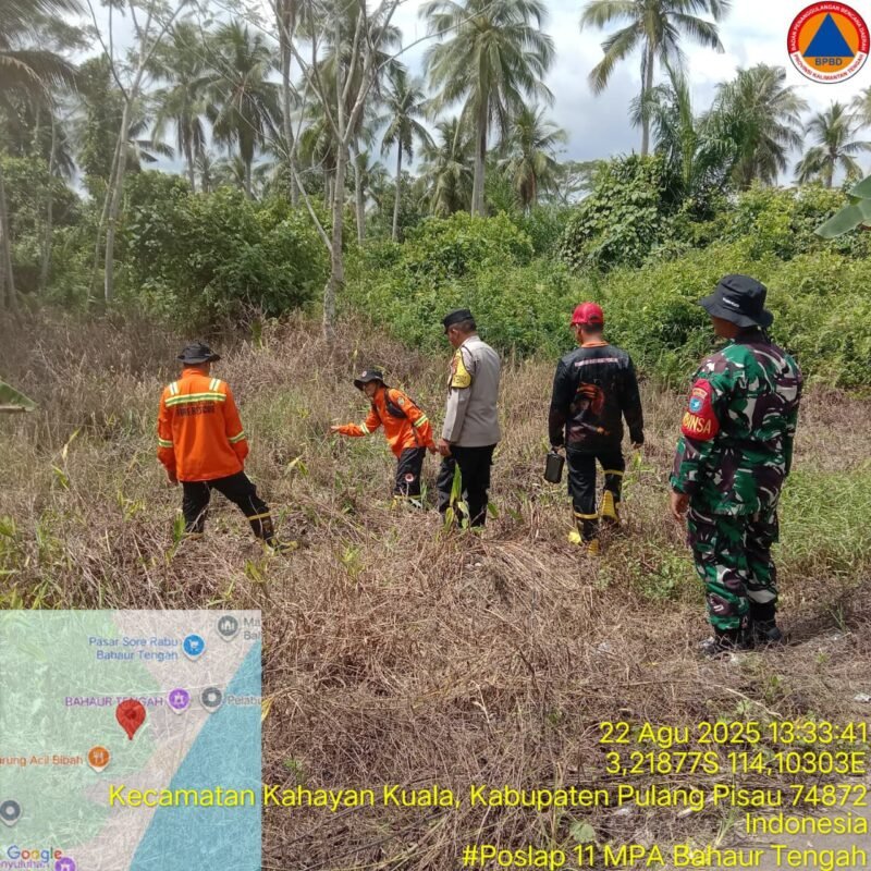Personel Polsek Kahayan Kuala sambangi warga dan Memberikan himbauan Maklumat Kapolda Kalteng Tentang Larangan Membakar hutan dan lahan