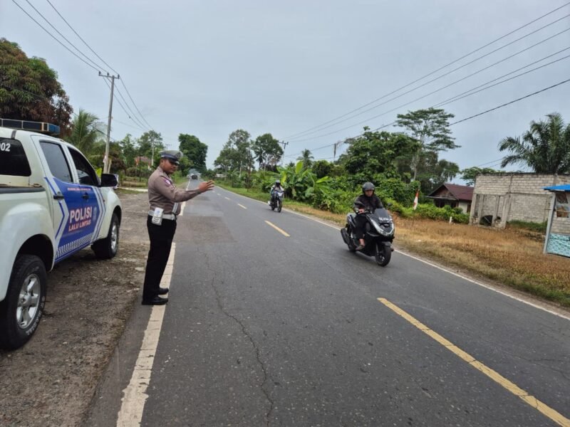 Satlantas Polres Pulang Pisau Gencarkan Patroli Pada Daerah Rawan Laka dan Rawan Pelanggaran Lalu LIntas Di Kota Pulang Pisau