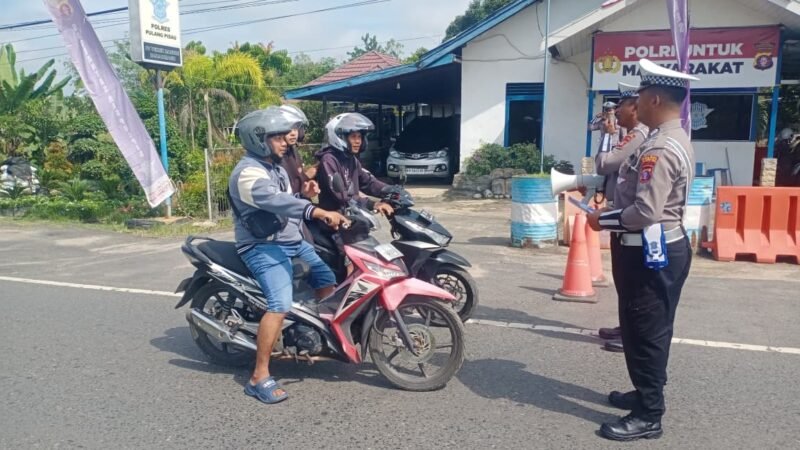 Sat Lantas Pulang Pisau, Melaksanakan Sosialisasi Himbauan Kamseltibcarlantas