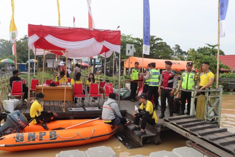 Final Perahu Naga Bupati Cup, Polres Pulang Pisau Ploting Personil Pengamanan