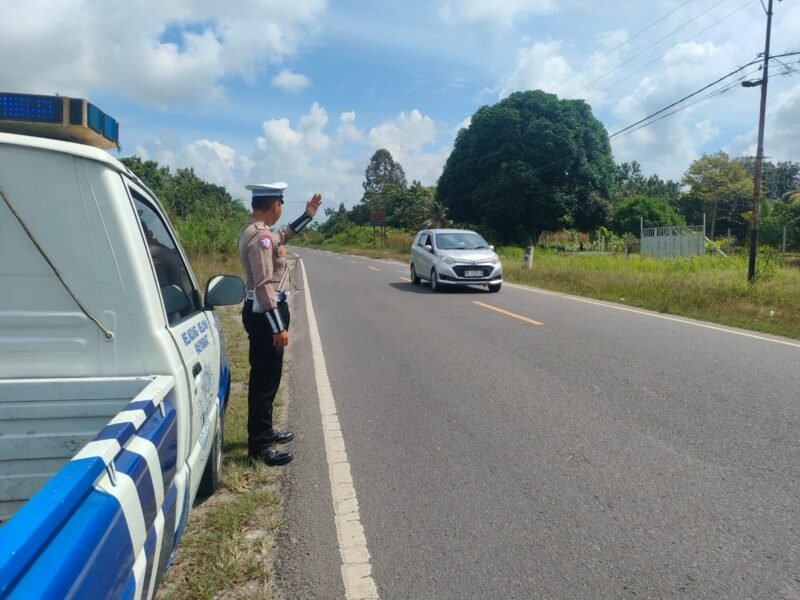 Satlantas Polres Pulang Pisau Laksanakan Patroli, Daerah Rawan Laka dan Rawan Pelanggaran di Wilkum Polres Pulang Pisau