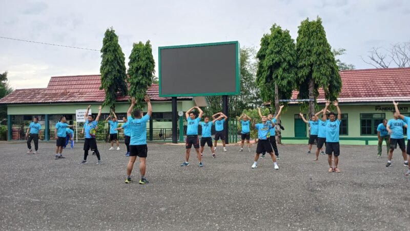 Semangat dan Kebersamaan Warnai Kegiatan Lari Bersama Kodim 1008/Tabalong