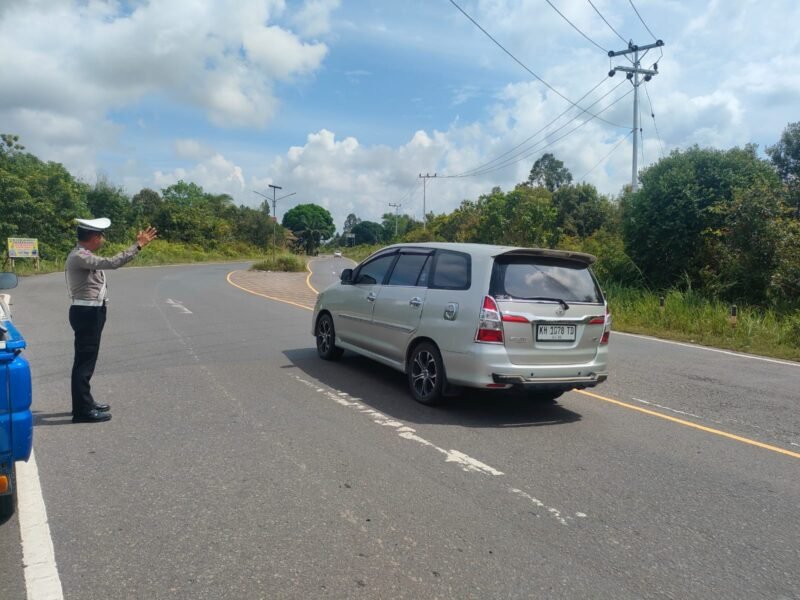Satlantas Polres Pulang Pisau Laksanakan Patroli Daerah Rawan Laka dan Rawan Pelanggaran di Wilkum Polres Pulang Pisau
