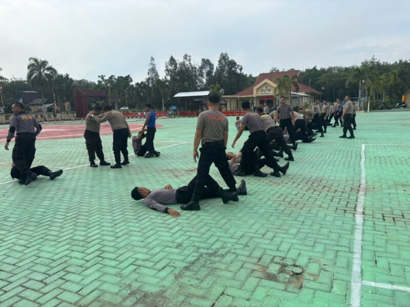 Latihan Beladiri Polri, Personel Polres Pulang Pisau Asah Kedisiplinan dan Ketangkasan