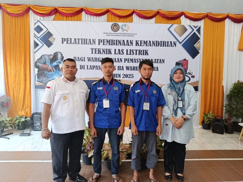 Kalapas Warung Kiara Buka Pelatihan Teknik Las Listrik bagi Warga Binaan