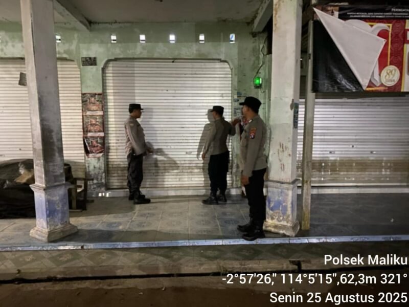 Ciptakan Sit aman Dan Kondusif Personil Polsek Maliku Melaksanakan Patroli Malam
