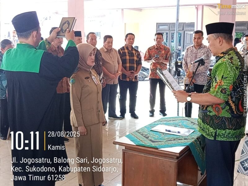 Pengambilan Sumpah, dan pelantikan pejabat kepala desa jogosatru kec Sukodono Sidoarjo