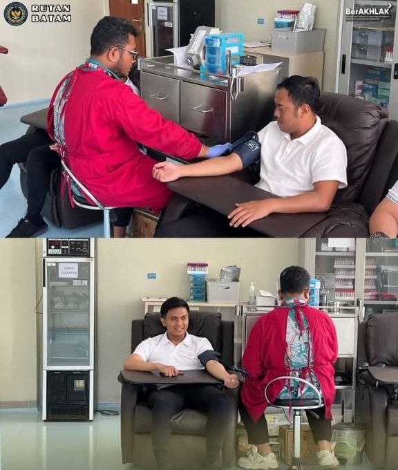Rutan Batam Gelar Kegiatan Donor Darah di PMI Kota Batam