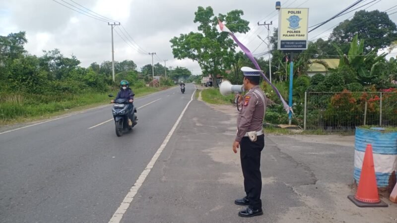 Himbau Kamseltibcarlantas, Satlantas Lakukan Penling di Kota Pulang Pisau