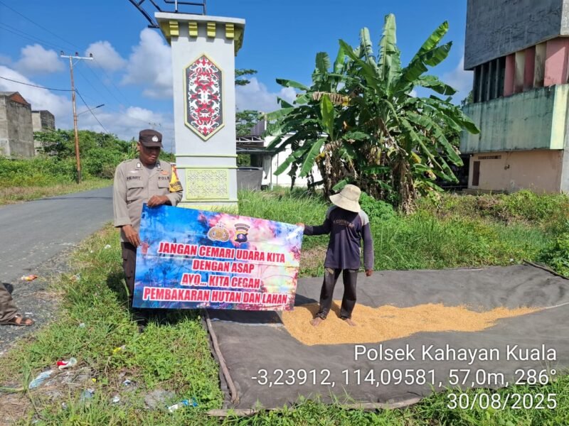 Rutinitas Personil polsek Kahayan kuala melaksanakan serah terima piket penjagaan mako polsek Kahayan kuala