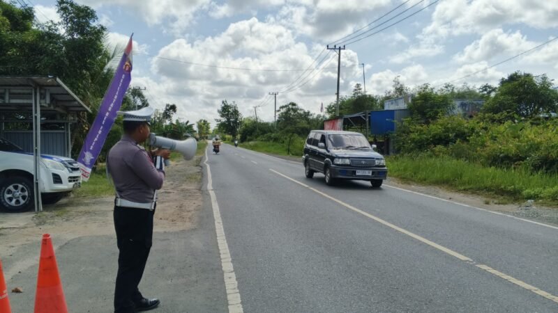 Himbau Kamseltibcarlantas, Satlantas Lakukan Penling di Kota Pulang Pisau
