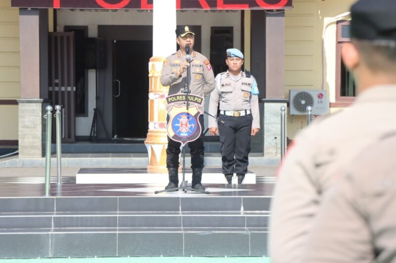 Polres Pulang Pisau Gelar Apel Siaga, Tingkatkan Kesiapan Dalam Menghadapi Potensi Gangguan Keamanan