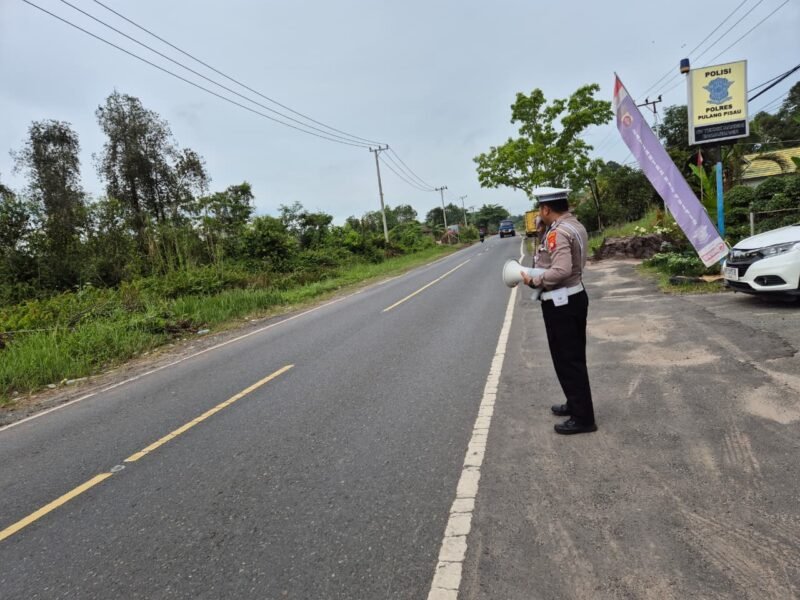 Himbau Kamseltibcarlantas, Satlantas Lakukan Penling di Kota Pulang Pisau