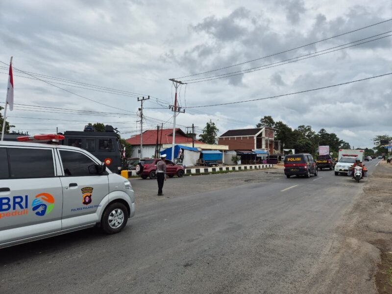 Satlantas Polres Pulang Pisau Rutin Gelar Pengaturan Lalu Lintas Pagi di Titik Rawan Kemacetan