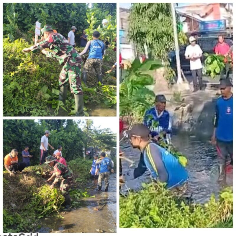 Kerja Bakti Massal HUT RI Ke-80, Kota Blitar Bersihkan Sungai Daung