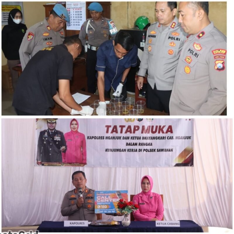Kapolres Nganjuk Tinjau Langsung Kinerja Polsek Sawahan