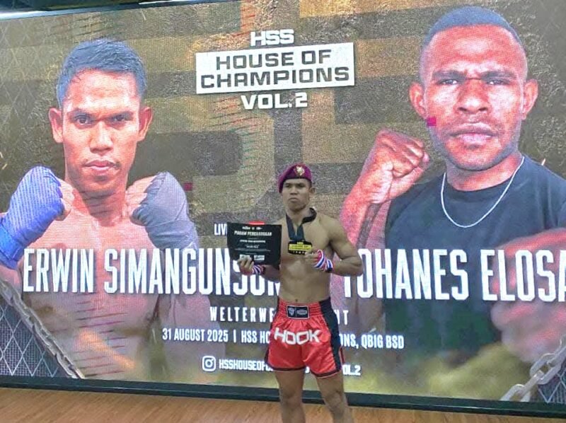 Prajurit Yonif 2 Marinir Raih Prestasi, di Ajang Kickboxing HOC 2025