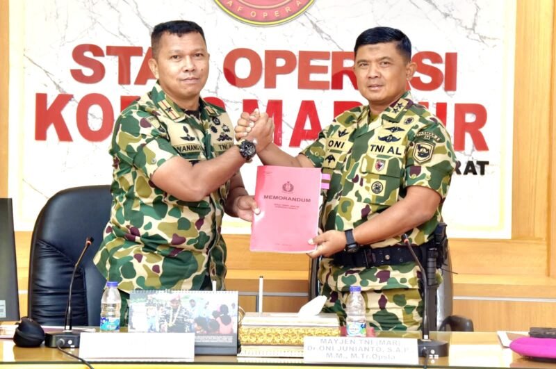 Jelang Sertijab, Komandan Pasmar 2 Laksanakan Memorandum