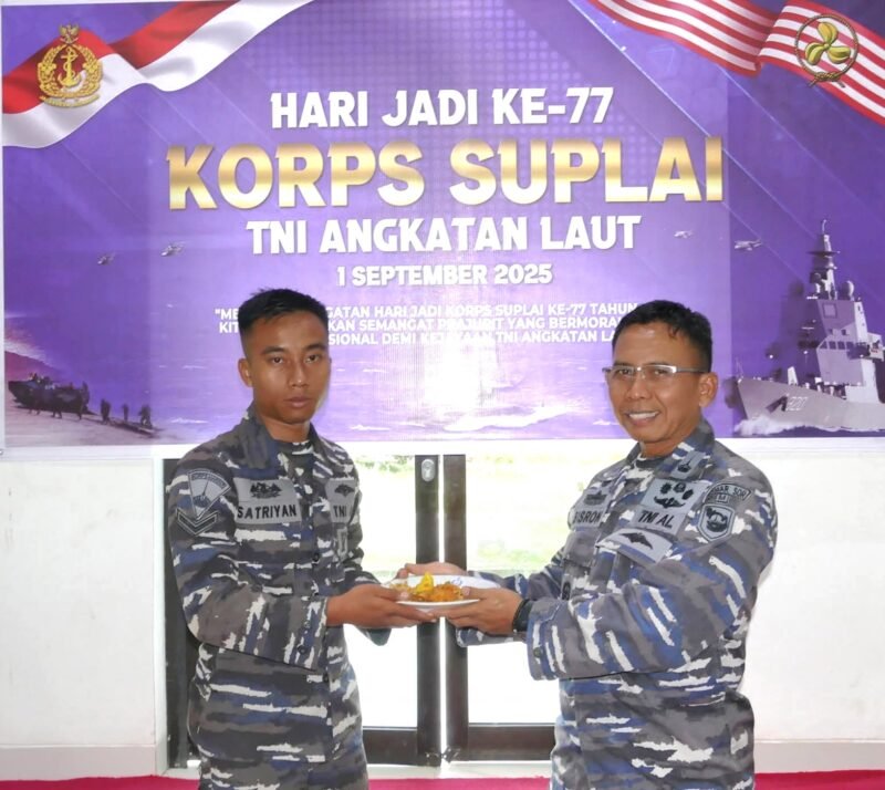 Lanmar Sorong Gelar Syukuran, HUT ke-77 Korps Suplai di Lobby Mako Lanmar Sorong