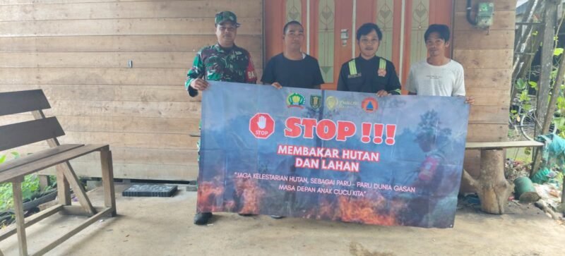 Babinsa Banua Lawas Terus Galakkan Sosialisasi Bahaya Karhutla