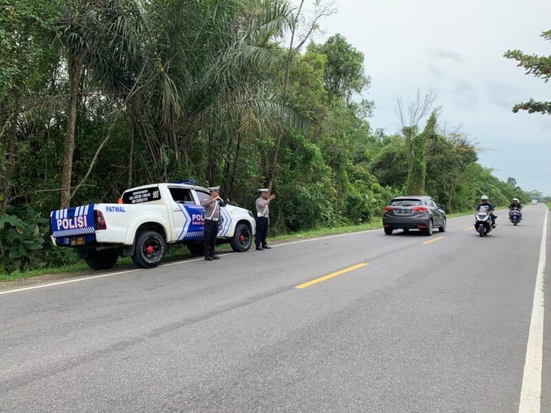 Satlantas Polres Pulang Pisau Laksanakan Patroli Daerah Rawan Pelanggaran dan Laka Lantas
