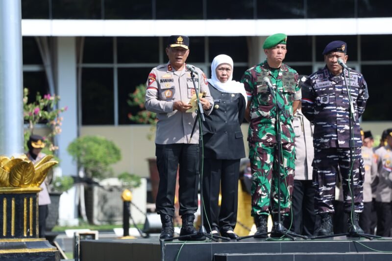 Polda Jawa Timur Gelar Apel dan Doa Bersama Forkopimda, dan Puluhan Ormas Untuk Jogo Jatim