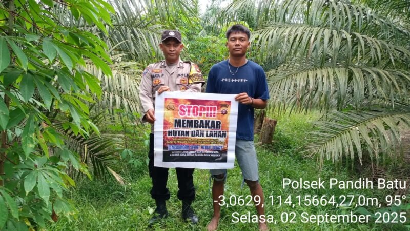 Cegah Kebakaran Hutan dan lahan, ini yang di lakukan Bhabinkamtibmas