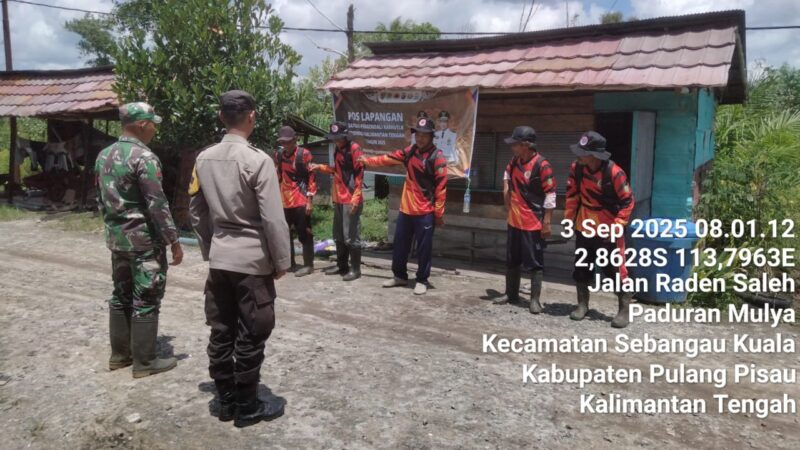 Personil Polsek Sebangau Kuala bersama Instansi terkait gencar melakukan patroli dan berikan sosialisai larangan Membakar Hutan atau lahan kepada Masyarakat
