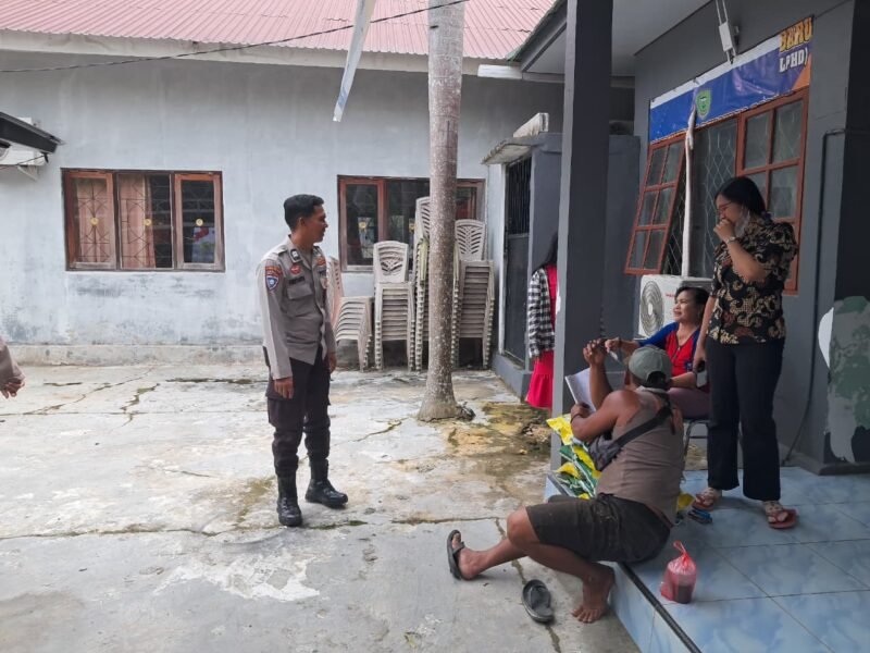 PERSONEL SATBINMAS POLRES PULANG PISAU SAMPAIKAN HIMBAUAN CEGAH PREMANISME DI TENGAH MASYARAKAT