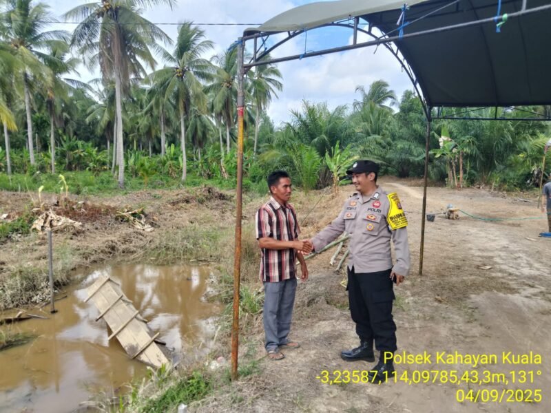 Polsek Kahayan Kuala melaksanakan giat Binluh himbauan tentang larangan Narkoba di wilayah kecamatan Kahayan Kuala.