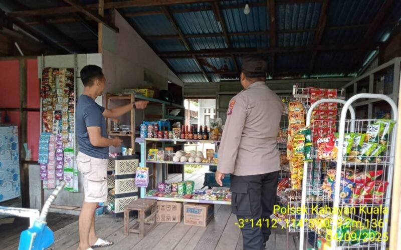Personil Polsek Kahayan Kuala secara masif lakukan giat himbauan Stop dan Larangan bermain Judi Online.