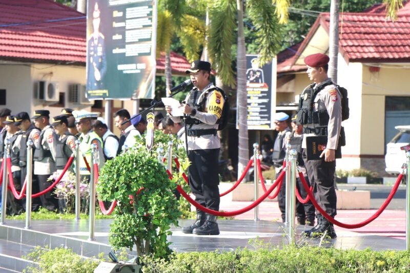 Operasi Aman Nusa I 2025 Dimulai, Polres Pulang Pisau Pimpin Apel, Kesiapsiagaan Bersama TNI dan Instansi Terkait