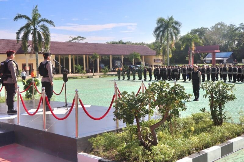 Jaga Kamtibmas dan Antisipasi Konflik, Polres Pulang Pisau Gelar Apel Operasi Aman Nusa I Telabang 2025