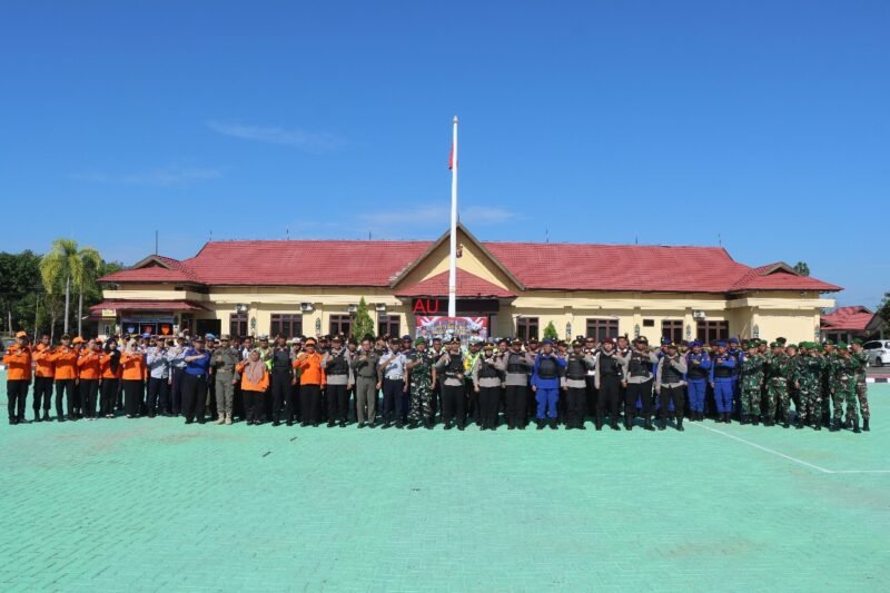 Jaga Kamtibmas dan Antisipasi Konflik, Polres Pulang Pisau Gelar Apel Operasi Aman Nusa I Telabang 2025