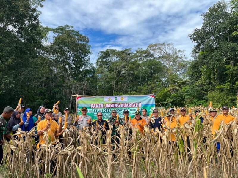 Foto: Komandan Koramil 08/Paloh Kapten Inf Sawira bersama warga laksanakan